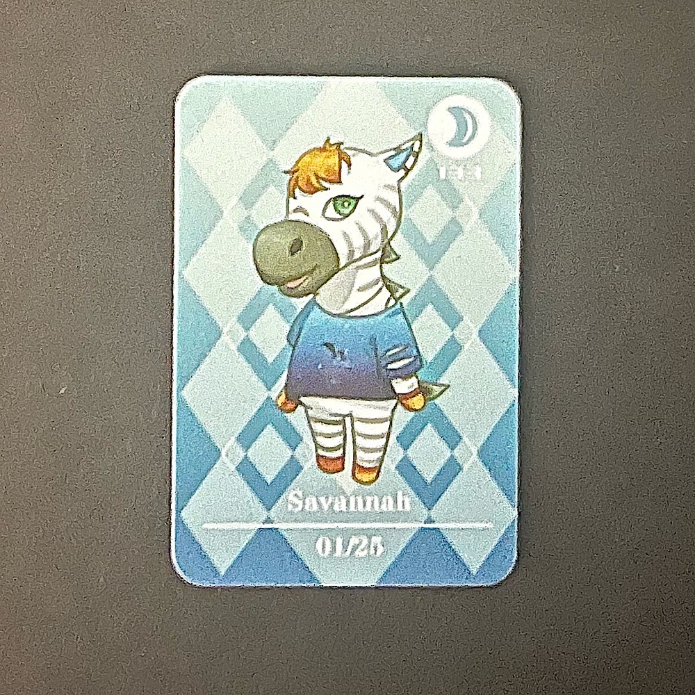 ACNH Savannah Amiibo Card